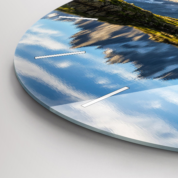 Ceas rotund de perete din sticlă Valea Chamonix, Alpi