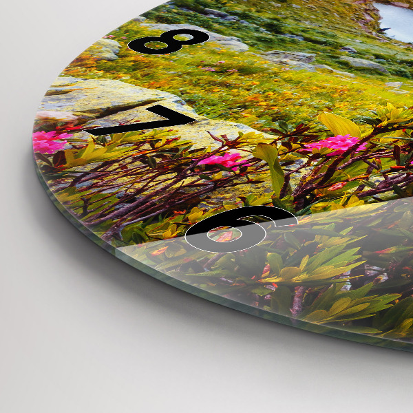 Ceas rotund de perete din sticlă Ghețarul Mont Blanc Chamonix