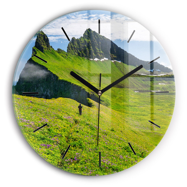 Ceas rotund de perete din sticlă Rezervația Hornstrandir Islanda