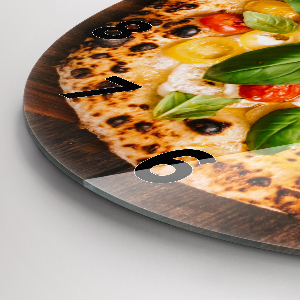 Ceas rotund de perete din sticlă pizza italiană