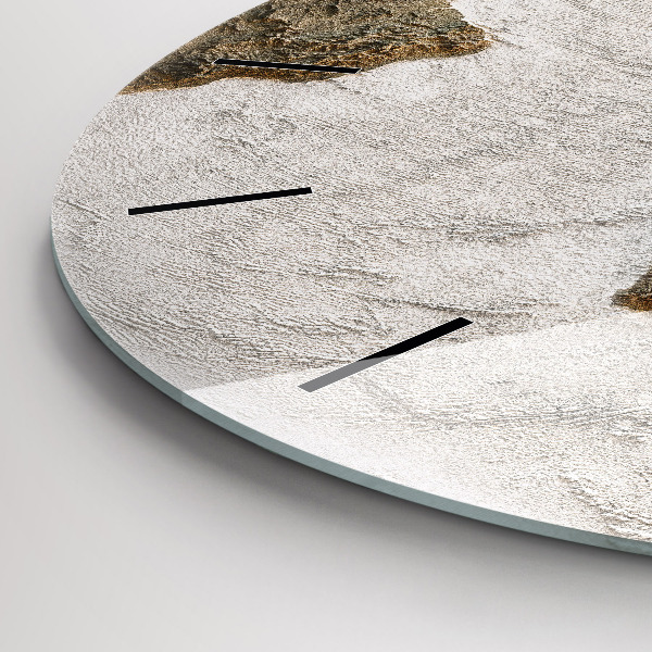 Ceas rotund de perete din sticlă Harta lumii vechi