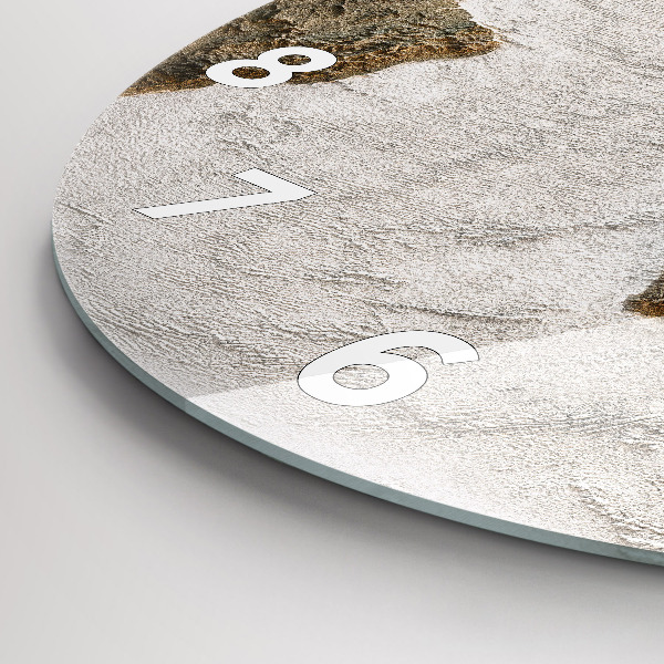 Ceas rotund de perete din sticlă Harta lumii vechi