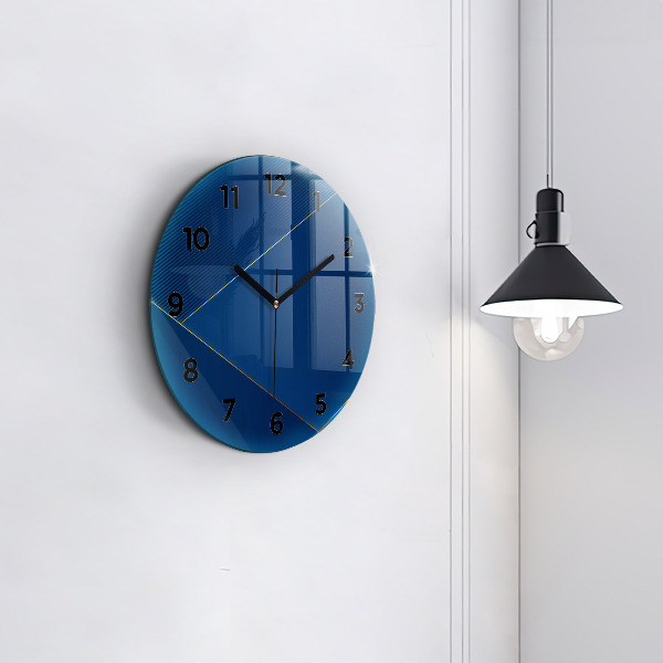 Ceas rotund de perete din sticlă Abstracția ornamentală