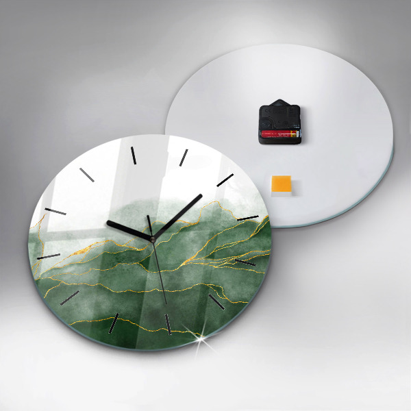 Ceas rotund de perete din sticlă Lasă abstractia