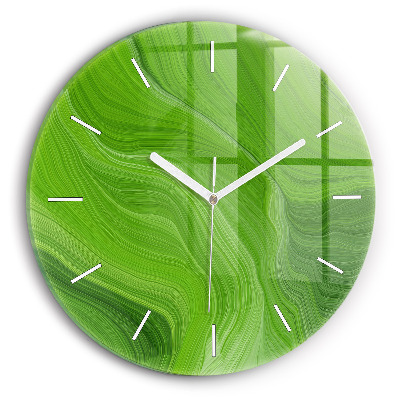 Ceas rotund de perete din sticlă Valuri moderne