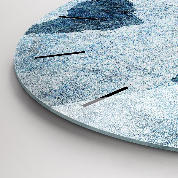 Ceas rotund de perete din sticlă Harta lumii pictată