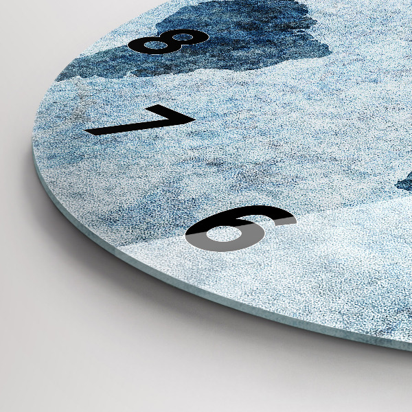 Ceas rotund de perete din sticlă Harta lumii pictată