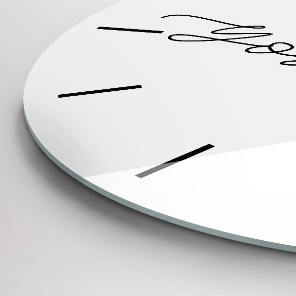 Ceas rotund de perete din sticlă Inscripția Fii tu însuți