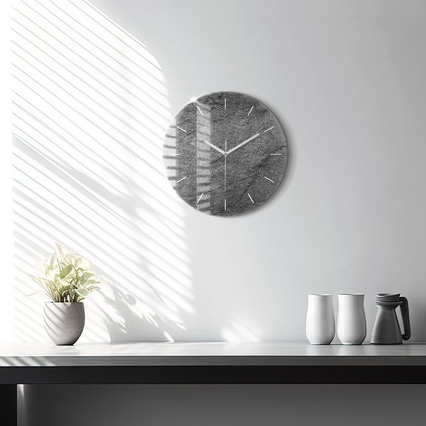 Ceas rotund de perete din sticlă Roca vulcanica