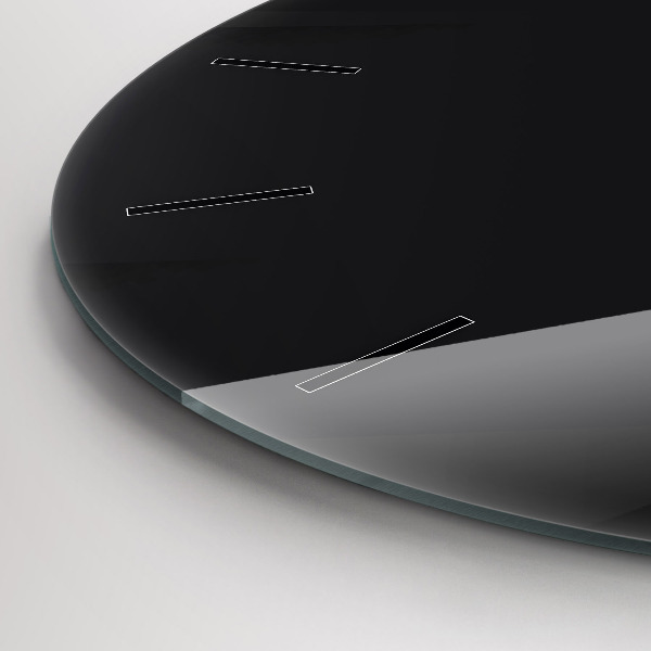 Ceas rotund de perete din sticlă Model de perete întunecat