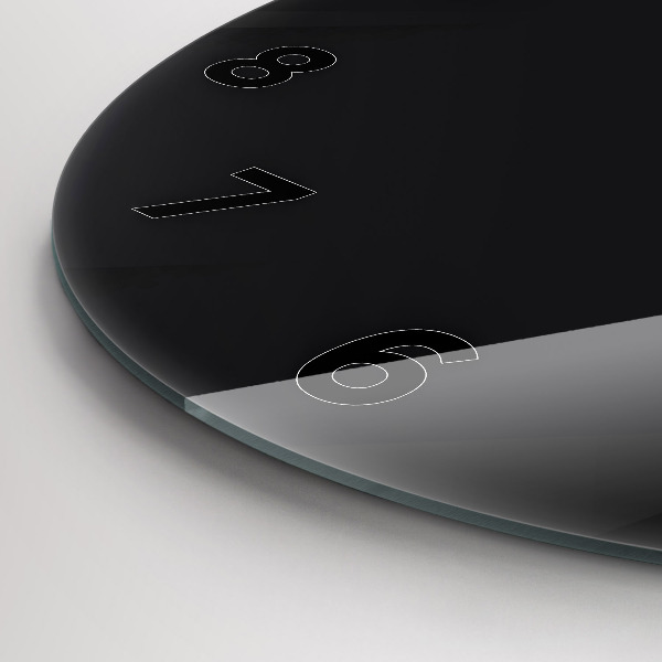 Ceas rotund de perete din sticlă Model de perete întunecat