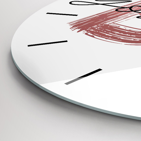 Ceas rotund de perete din sticlă Inscripția Fii tu însuți