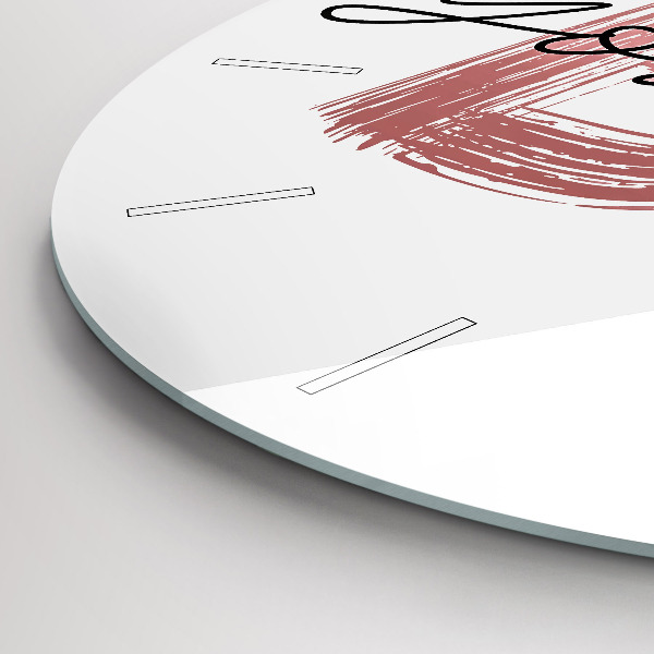 Ceas rotund de perete din sticlă Inscripția Fii tu însuți