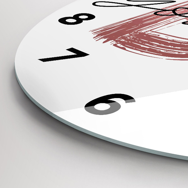 Ceas rotund de perete din sticlă Inscripția Fii tu însuți