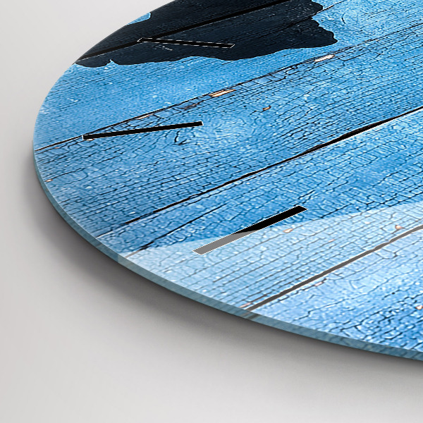 Ceas rotund de perete din sticlă Harta lumii pe panouri