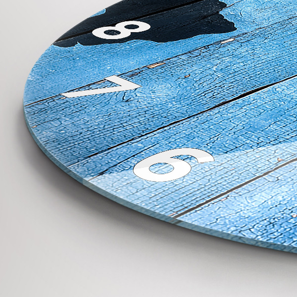 Ceas rotund de perete din sticlă Harta lumii pe panouri