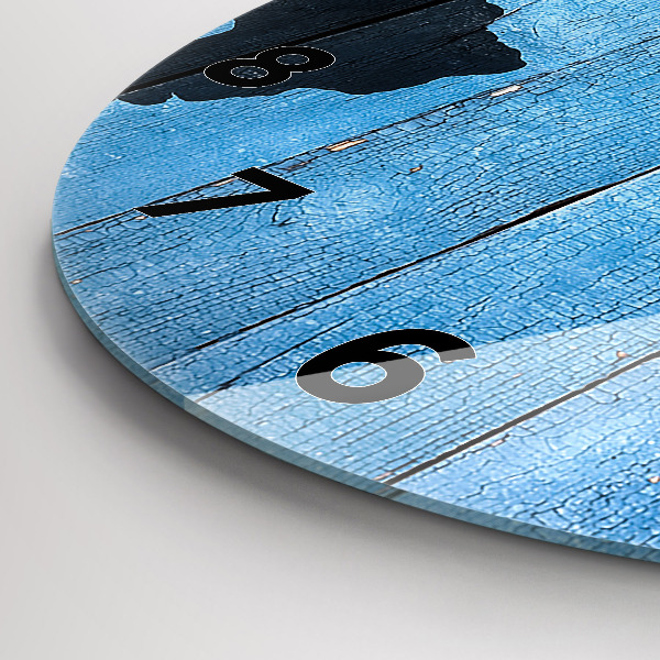 Ceas rotund de perete din sticlă Harta lumii pe panouri