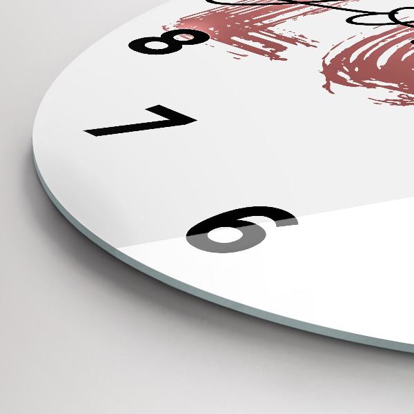 Ceas rotund de perete din sticlă Inscripție Iubește-te pe tine însuți