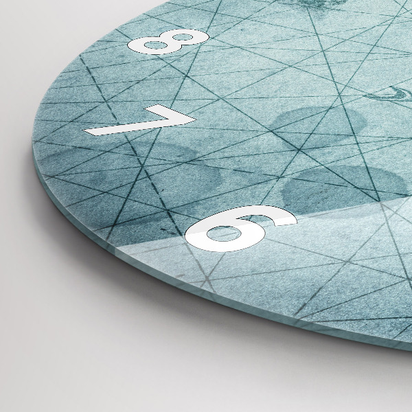 Ceas rotund de perete din sticlă Hartă de epocă