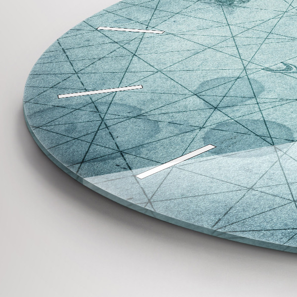 Ceas rotund de perete din sticlă Hartă de epocă