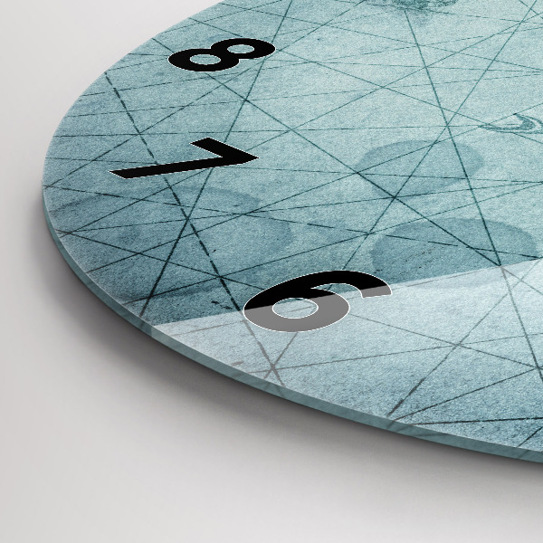 Ceas rotund de perete din sticlă Hartă de epocă