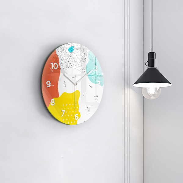 Ceas rotund de perete din sticlă Abstracția POP