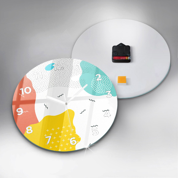 Ceas rotund de perete din sticlă Abstracția POP