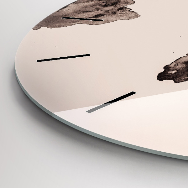 Ceas rotund de perete din sticlă Harta lumii acuarela