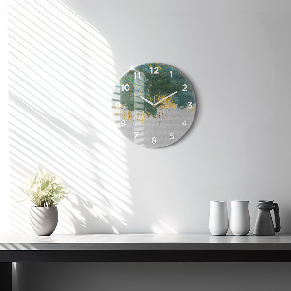 Ceas rotund de perete din sticlă Model decorativ