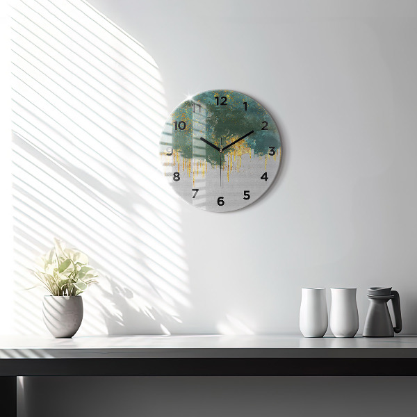 Ceas rotund de perete din sticlă Model decorativ