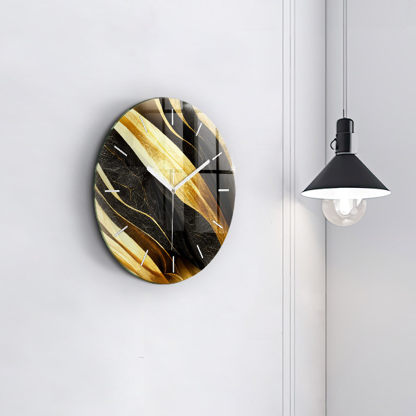 Ceas rotund de perete din sticlă Abstracție elegantă