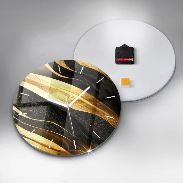 Ceas rotund de perete din sticlă Abstracție elegantă
