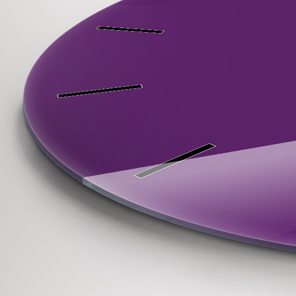 Ceas rotund de perete din sticlă Violet