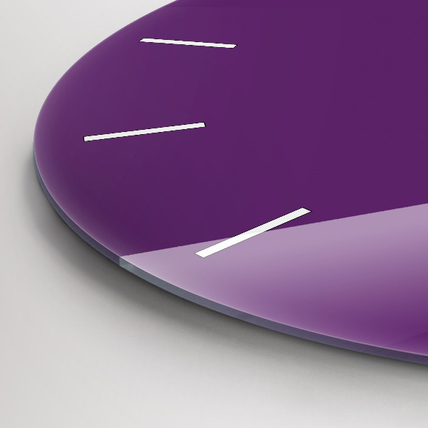 Ceas rotund de perete din sticlă Violet
