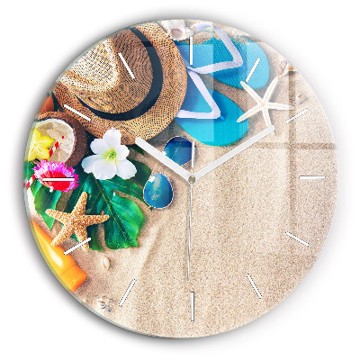 Ceas rotund de perete din sticlă Accesorii de vacanta