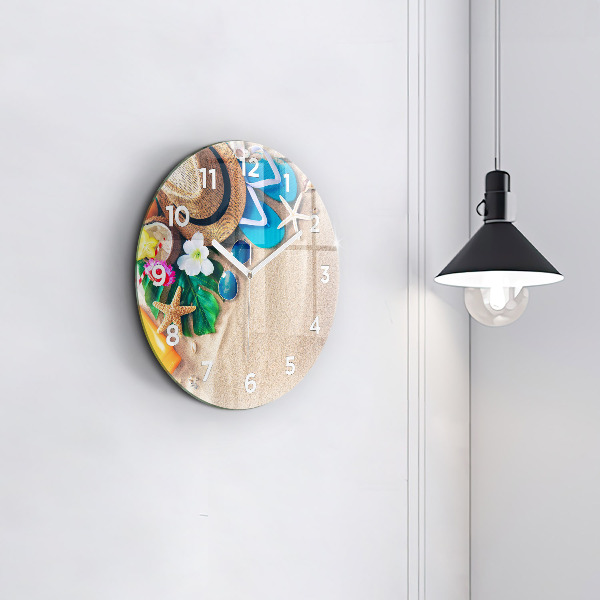 Ceas rotund de perete din sticlă Accesorii de vacanta