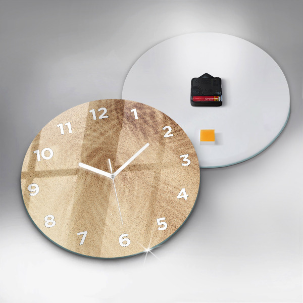 Ceas rotund de perete din sticlă Abstracția aurie