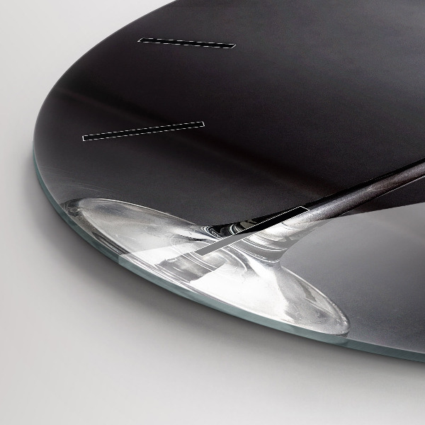 Ceas rotund de perete din sticlă pahar de vin