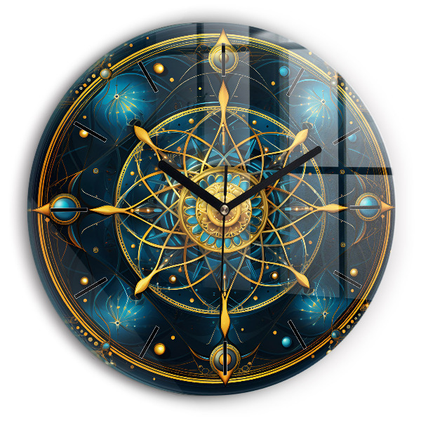 Ceas rotund de perete din sticlă Ceas horoscop