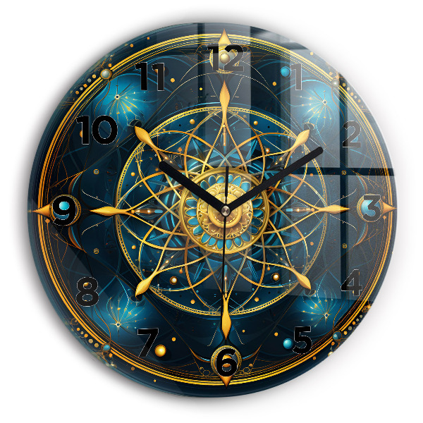 Ceas rotund de perete din sticlă Ceas horoscop