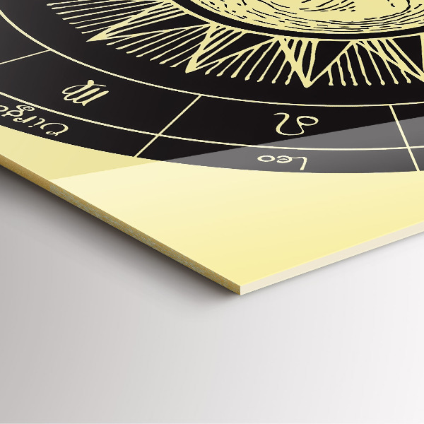 Ceas din sticlă pătrat Zvěrokruhy a Slunce