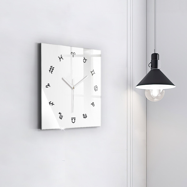 Ceas din sticlă pătrat Minimalistické zvěrokruhy