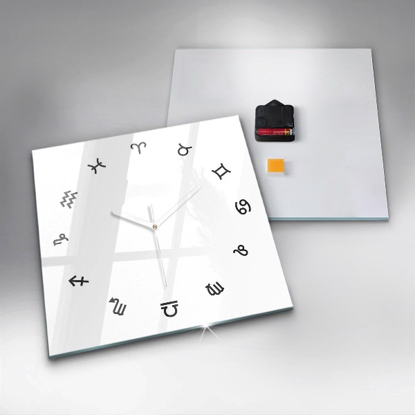 Ceas din sticlă pătrat Minimalistické zvěrokruhy