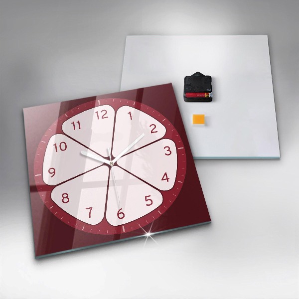 Ceas din sticlă pătrat Nakrájejte ovoce