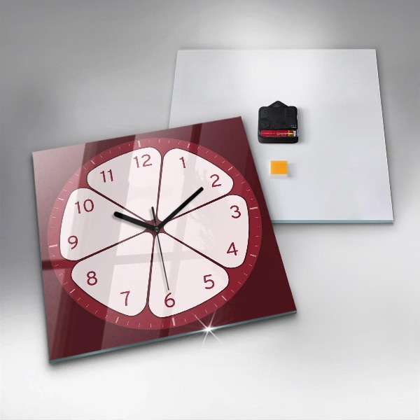 Ceas din sticlă pătrat Nakrájejte ovoce