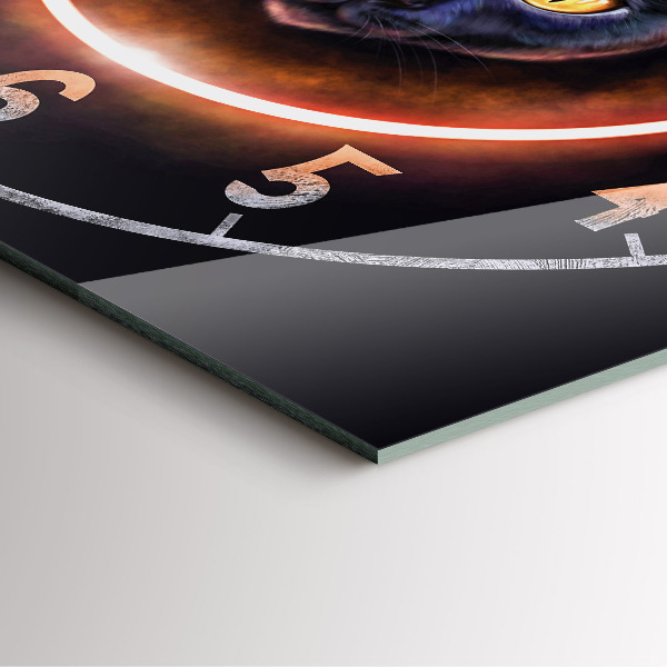 Ceas din sticlă pătrat Kouzelná kočka