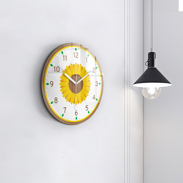 Ceas din sticlă rotund Květ slunečnice