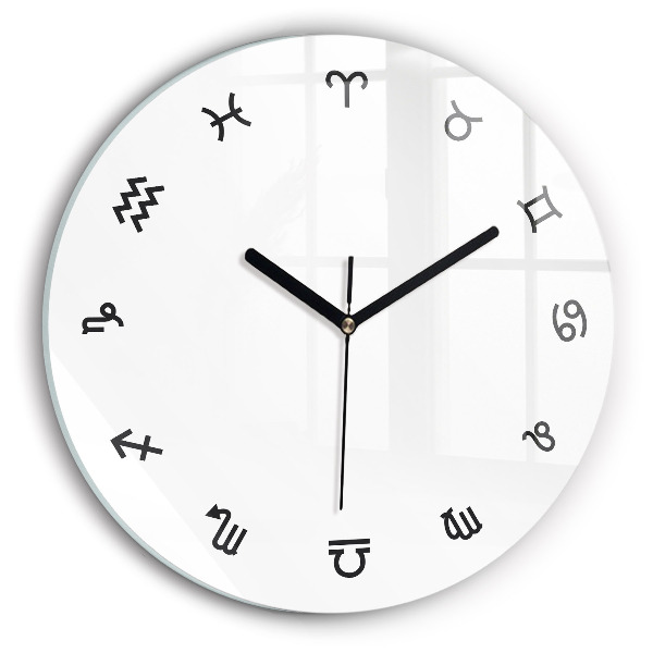 Ceas din sticlă rotund Minimalistické zvěrokruhy