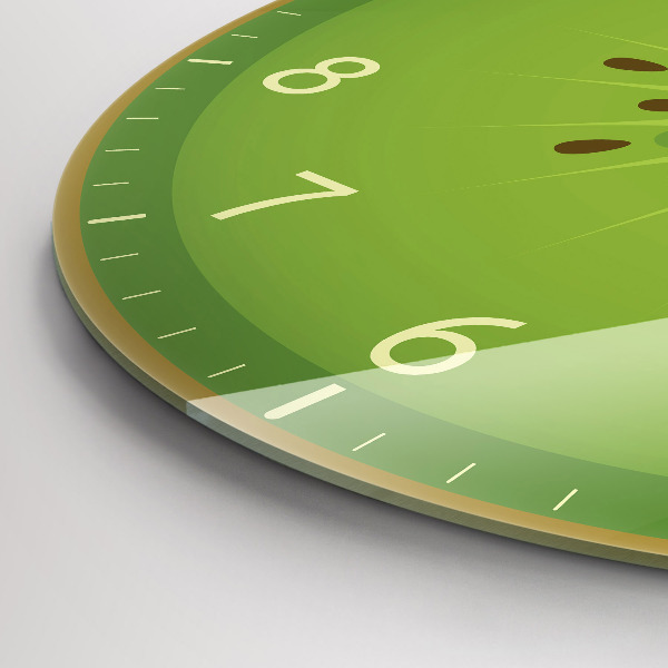 Ceas din sticlă rotund Kiwi ovoce